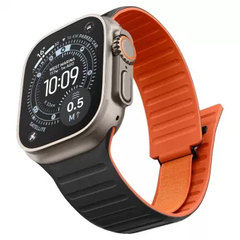 Spigen Athlex Air M Band for Apple Watch 8/9/10/11/SE/Ultra (44/45/46/49 mm) - Black/Orange