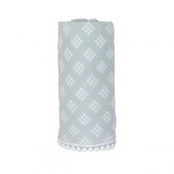 Lodger Swaddle Tribe Muslin Cotton Swaddle Blanket 120x120 cm Ice Flow