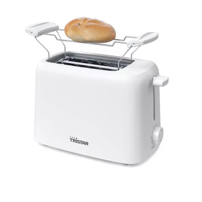 Tristar BR-1061 Toaster with Bun Warmer, Defrost, Reheat, Overheat Protection, White