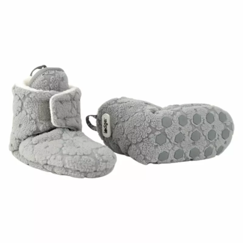 Lodger Slipper Folklore Fleece Baby Slippers, Drizzle, 12-18 months