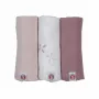 Lodger Swadler Solid Matcha Cotton Swaddle, Rose, 70x70 cm, 3 pcs