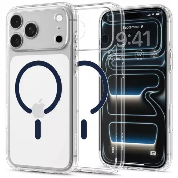 Spigen Ultra Hybrid MagSafe Case for iPhone 17 Pro Max / 18 Pro Max - Clear/Deep Blue