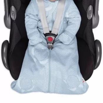 Lodger Hopper Matcha Turtle Baby Sleeping Bag with Removable Sleeves, Blue Fogg, 50/62