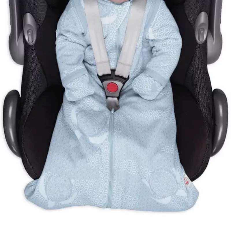 Lodger Hopper Matcha Turtle Baby Sleeping Bag with Removable Sleeves, Blue Fogg, 50/62