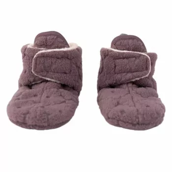 Lodger Slipper Folklore Fleece Baby Slippers, Mauve, 6-12 Months