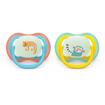 Philips Avent Ultra Air Night Pacifier 18m+ Neutral 2-Pack