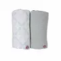 Lodger Swadler Solid Matcha Cotton Swaddle Blanket, Peppermint/Blue Fogg, 110x110 cm, 2-Pack