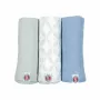 Lodger Swadler Solid Matcha Cotton Swaddle Blanket, Peppermint, 70x70 cm, 3 Pack