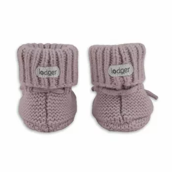 Lodger Slipper Merino Wool Baby Slippers, Rose, 0-6 Months