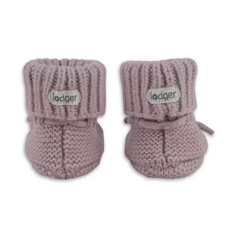 Lodger Slipper Merino Wool Baby Slippers, Rose, 0-6 Months