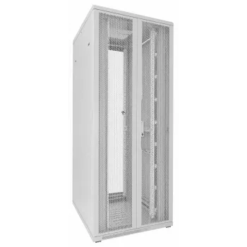 DSIT 42U 19 inch Server Rack, Perforated Double Doors Front and Rear, White, 800x1000x2000mm (DS8042DD-W)