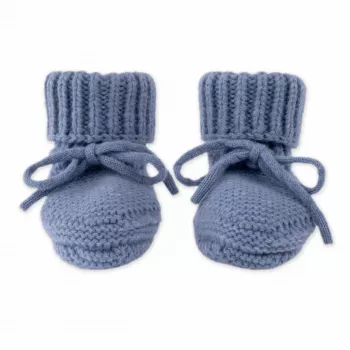 Lodger Slipper Merino Wool Baby Slippers, Storm, 0-6 Months