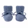 Lodger Slipper Merino Wool Baby Slippers, Storm, 0-6 Months