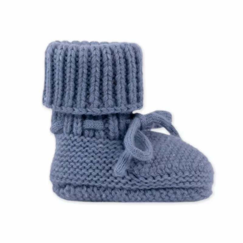 Lodger Slipper Merino Wool Baby Slippers, Storm, 0-6 Months