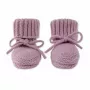 Lodger Slipper Merino Wool Baby Booties, Mauve, 0-6 Months