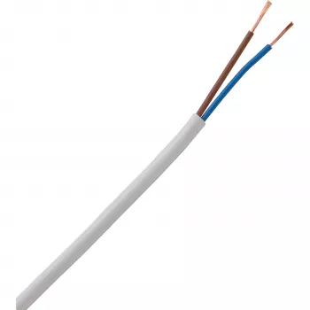 HEINRICH KOPP H03VV-F 2 x 0.75 mm² White Flexible PVC Cable 10 m 151510843