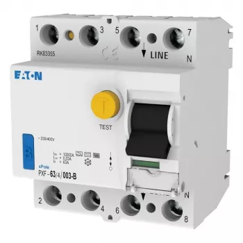 Eaton PXF-63/4/003-B Residual Current Circuit Breaker, 63 A, 4-Pole, 30 mA, Type B 300302