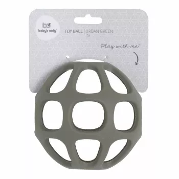 BABY'S ONLY BO-860.862.125.50 Silicone Teething Ball, 0+, Urban Green