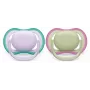 Philips Avent Ultra Air Pacifier 0-6 Months, 2-Pack, Girls Pink/Purple, SCF085/24