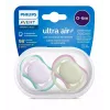 Philips Avent Ultra Air Pacifier 0-6 Months, 2-Pack, Girls Pink/Purple, SCF085/24