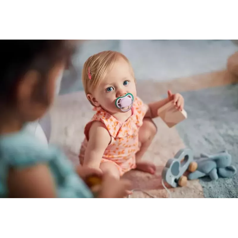 Philips Avent Ultra Air Pacifier 0-6 Months, 2-Pack, Girls Pink/Purple, SCF085/24