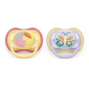 Philips Avent Ultra Air Pacifier 0-6 Months, 2-Pack, Blue & Green