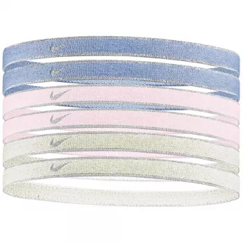 Nike Swoosh Sport Hairbands 6-Pack Metallic Purple, Pink, Yellow N1002008511OS