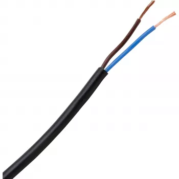 HEINRICH KOPP H03VV-F 2x0.75mm² Black Flexible PVC Cable 10m 152210845