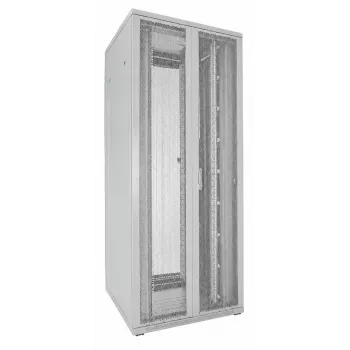 DSIT 42U 19 inch Server Rack Cabinet 800x800x2000mm White, Perforated Double Doors Front and Rear DS8842DD-W