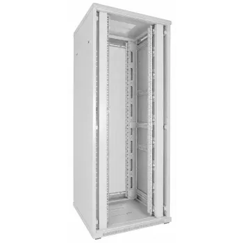 DSIT 42U 19 inch Server Rack Cabinet 800x800x2000mm White, Perforated Double Doors Front and Rear DS8842DD-W