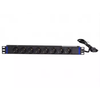 DSIT 19 inch 8-Outlet Rackmount PDU with C14 Plug and Earthing Pin (DS-8PDU-C14-PE)