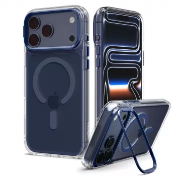 SPIGEN Ultra Hybrid Optik S MagSafe Case for iPhone 17 Pro Max / 18 Pro Max - Clear/Deep Blue
