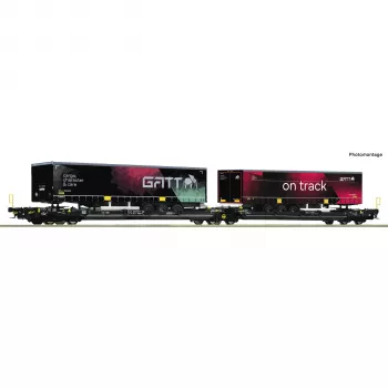 Roco 6600170 DC TX Logistik Sgns Flat Car H0