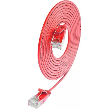 Wirewin Cat.6 Slim-Light Patch Cable U/UTP 0.15m Red PKW-LIGHT-K6 0.15 RT