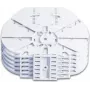 Optotec FOCUS-SAMR-HD6-12C Splice Module for LFC Closures, 6 Single Reduced Cassettes (CTR), Max. 72 Fibers, FTTx