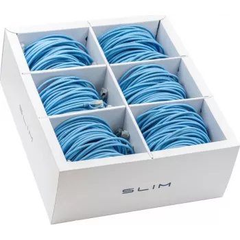 Wirewin SLIM KAT6A 10 Gigabit Light Patch Cable, 2.0 m, U/FTP, Ø 3.8 mm, Blue, 60-Pack (SLIM-LS-K6A 2.0 BL 60)