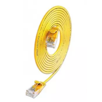 Wirewin SLIM KAT6A 10 Gigabit Light Patch Cable, U/UTP, Ø 3.6 mm, Yellow, 0.1 m SLIM-L-UU-K6A 0.1 YE