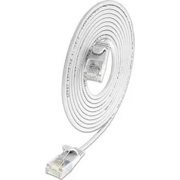 Wirewin SLIM KAT6A 10 Gigabit Light Patch Cable Round, U/UTP, Ø 3.6 mm, White (SLIM-L-UU-K6A 0.15 WT)