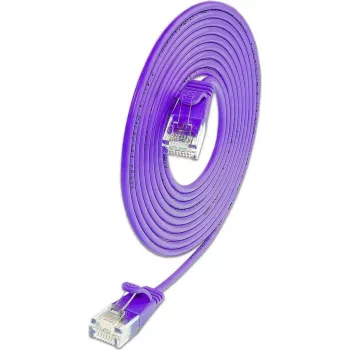 Wirewin SLIM KAT6A 10 Gigabit Light Patch Cable Round, U/UTP, Ø 3.6 mm, Violet, 0.5 m SLIM-L-UU-K6A 0.5 VT