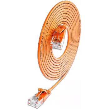 Wirewin SLIM CAT6A 10 Gigabit Light Patch Cable Round, U/UTP, Ø 3.6 mm, Orange (SLIM-L-UU-K6A 5.0 OR)