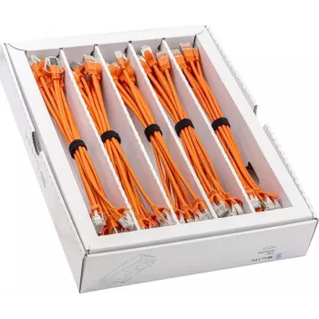 Wirewin SLIM-LS-K6A 0.15 OR 50 Cat6A Slim Ethernet Patch Cable, 0.15m, U/FTP, Orange, 50-Pack