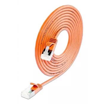 Wirewin SLIM-LS-K6A 0.15 OR 50 Cat6A Slim Ethernet Patch Cable, 0.15m, U/FTP, Orange, 50-Pack