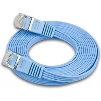 Wirewin Triotronik 0.15m Cat6 U/FTP Slim Ethernet Patch Cable, RJ45 Male to Male, Blue PKW-STP-SLIM-KAT6 0.15 BL