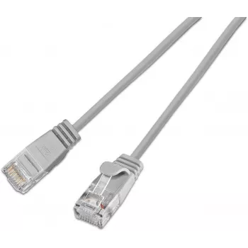 Wirewin SLIM KAT6A 10 Gigabit Light Patch Cable Round, U/UTP, Ø 3.6 mm, Grey (SLIM-L-UU-K6A 0.1)