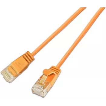 Wirewin SLIM KAT6A 10 Gigabit Light patch cable round, U/UTP, Ø 3.6 mm, orange (SLIM-L-UU-K6A 0.25 OR)