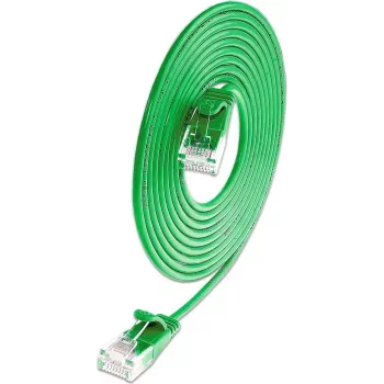 Wirewin SLIM Cat6A 10 Gigabit Slim Patch Cable, U/UTP, 3.6 mm, Green, 1 m SLIM-L-UU-K6A 1.0 GN
