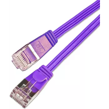 Wirewin Triotronik Cat6 U/FTP Slim Ethernet Patch Cable, 2m, RJ45 Male to Male, Copper, Violet PKW-STP-SLIM-KAT6 2.0 VT