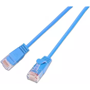 Wirewin Cat.6A U/UTP 10G Slim Patch Cable, RJ45, 10 m, Blue SLIM-L-UU-K6A 10.0 BL