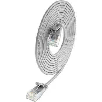 Wirewin Cat6A U/UTP Slim Ethernet Patch Cable, 10G, Grey, 7.5m SLIM-L-UU-K6A 7.5