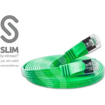Wirewin Triotronik Cat 6 Slim Ethernet Patch Cable 20m Green U/FTP STP RJ45 PKW-STP-SLIM-KAT6 20.0 GN
